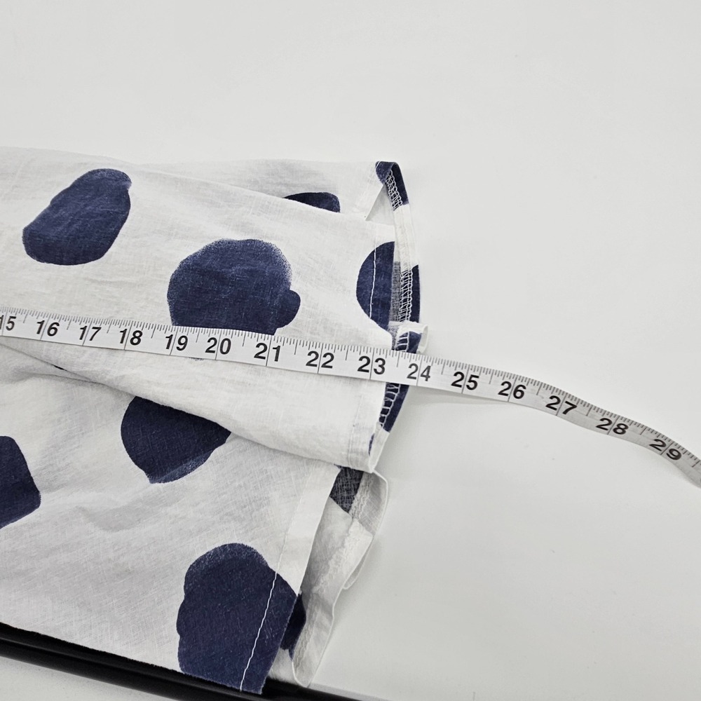 Camille & Co Linen Blend‎ Made in Italy Polka Dot Skirt Coastal Euro Summer M - Picture 6 of 6